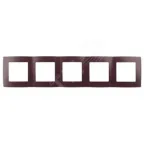                  Рамка на 5 постов, Эра12, бордо, 12-5005-25
               