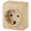 Розетка 2P+E Schuko, 16A-250В, ОУ, Эра Эксперт, сосна, 11-2203-11