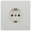Розетка с заземлением 2P+E Schuko, 16А-250В, IP20, СУ, белый Intro 7-202-01 Style