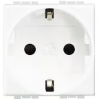 LivingLight Розетка силовая 2К+З с автоматическими клеммами белый