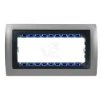                  Рамка с суппортом на 5 узких модулей, S82C, алюминий - графит
               