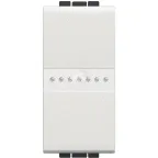 LivingLight Переключатель промежуточный Axial с автоматическими клеммами 1 модуль белый