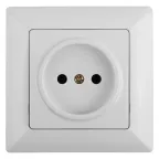 Розетка 2P, 16А-250В, СУ, Solo, белый, 4-201-01