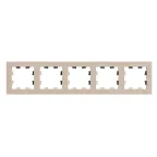                  ATLASDESIGN рамка пятипостовая, универсальная, ПЕСОЧНЫЙ
               