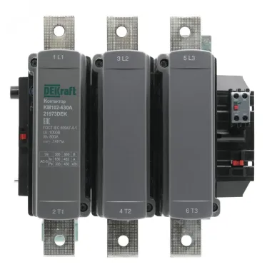 Контактор 630А 220В АС АС3 АС4 1НО+1НЗ КМ-102