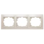 Рамка на 3 поста гор., СУ, Plano, сл.кость, 1-503-02