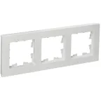                  BRITE Рамка 3 поста РУ-3-Бр белый рифленый IEK
               