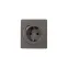 Розетка ROUND одинарная с/з скрытой установки з/ш 16А с USB A+C быстрой зарядки 5В/3А механизм титан