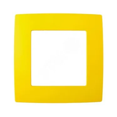 Рамка на 1 пост, Эра12, жёлтый, 12-5001-21