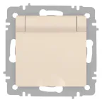 Розетка Intro Accent 6-203-02 2P+E Schuko с крышкой, 16А-250В, IP20, СУ, сл.кость