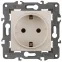 Розетка 2P+E Schuko, 16А-250В, Эра Elegance, сл.кость, 14-2101-02