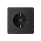                  ARTGALLERY РОЗЕТКА с заземлением, 16А, механизм, быстрозажимные клеммы, карбон
               