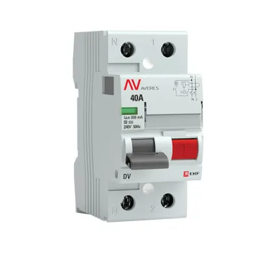 Устройство защитного отключения DV 2P 40А/300мА (S) AVERES