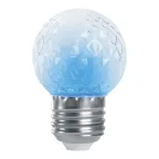                  Лампа светодиодная LED 1вт Е27 строб синий шар
               