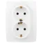 Розетка Серия 12 12-2106-01М , 2X2P+E Schuko, 16А-250В, белый матовый