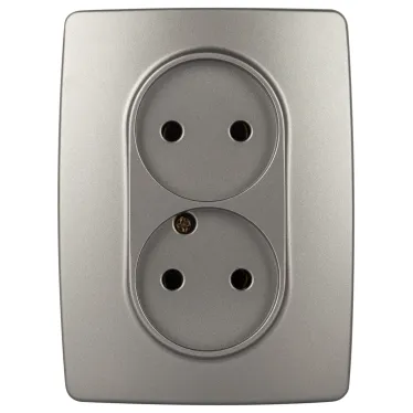Розетка Серия 12 12-2107-16 , 2X2P, 16А-250В, титан