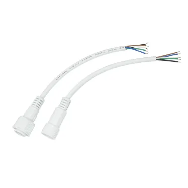 Соединительный кабель (5pin) герметичный (IP67) 5х0.5кв мм белый, REXANT