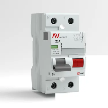 Устройство защитного отключения DV 2P 40А/500мА (AC) AVERES