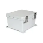 Корпус PolyBox 276x225x185 мм, петли, защелки AISI316, серая крышка, PC, IP66 / IP68 / IP69