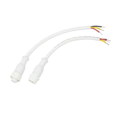 Соединительный кабель (3pin) герметичный (IP67) 3х0.5кв мм белый, REXANT