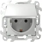 Розетка 2К+З IP44 Push@Go, белый