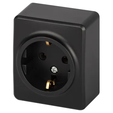 Розетка Эксперт 11-2203-05 2P+E Schuko IP20 16A-250В ОУ антрацит