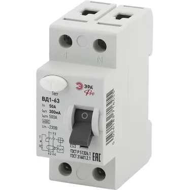 УЗО ВД1-63 Электромеханическое 1P+N 50А 300mA NO-902-70 Pro