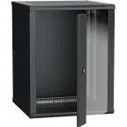                  Шкаф настенный 19' LINEA W 15U 600x600мм стеклянная дверь RAL9005
               