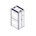 Шкаф Uniprom. 42U-800/1070. боковые панели 4шт. черный