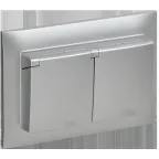 SKANDY Розетка 2-местная и крышкой 16А в сборе IP44 SK-R12S серебряный IEK