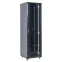Шкаф напольный 42U 600х600х2054мм стеклянная дверь RAL 9005 черный