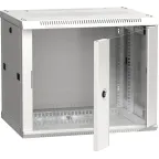                  Шкаф настенный 19' LINEA W 6U 600x450мм стеклянная дверь RAL7035
               