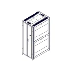 Шкаф Uniprom. 42U-750/1200. боковые панели 4шт. черный