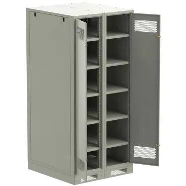 Шкаф LINEA B (пустой) 1700х900х950мм двустворчатая металлическая дверь серый