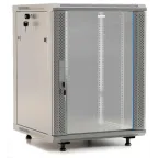 Шкаф настенный 19-дюймовый 12U 662x600х450мм стеклянная дверь с перфорацией