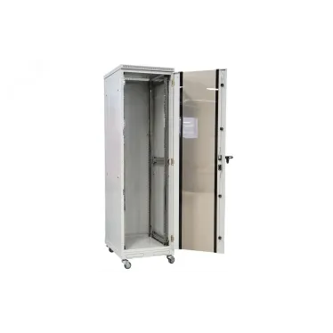 Шкаф телекоммуникационный напольный 47U 600x800 ШТ-НП-47U-600-800-С, передняя дверь стекло
