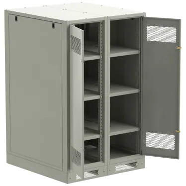 Шкаф LINEA B (пустой) 1450х900х950мм двустворчатая металлическая дверь серый