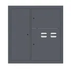 Щит этажный 2 кв. слаботочка слева RAL7016 (1000х950х150) EKF PROxima