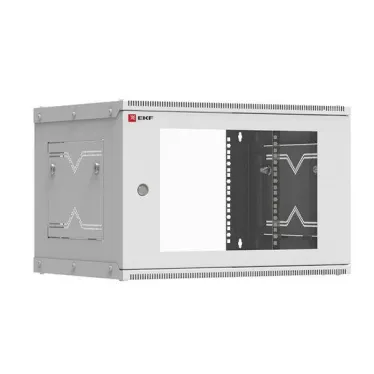 Шкаф телекоммуникационный настенный разборный 6U (600х350) дверь стекло Astra A Basic
