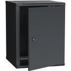                  Шкаф настенный 19' LINEA W 12U 600x600мм металлическая дверь RAL9005
               