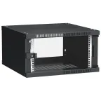                  Шкаф LINEA WE 6U 600x600мм дверь стекло черный
               