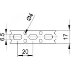 Лента монтажная перфорированная 17х0.6