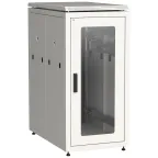 Шкаф сетевой 19дюйм LINEA N 28U 600х1000 мм стеклянная передняя дверь серый