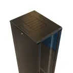 Шкаф напольный 19-дюймовый 47U 2277x600х600 мм ВхШхГ перед. стекл дверь с перфорированными бок. зад. дверь сплошная черный