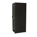 Шкаф напольный 19-дюймовый 47U 2277x600х600 мм ВхШхГ перед. стекл дверь с перфорированными бок. зад. дверь сплошная черный
