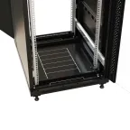Шкаф напольный 19-дюймовый 47U 2277x600х600 мм ВхШхГ перед. стекл дверь с перфорированными бок. зад. дверь сплошная черный