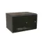 Шкаф настенный 19-дюймовый 19'' 9U 500x600х600мм стеклянная дверь с перфорацией ручка с замком черный RAL 9004 WRline''