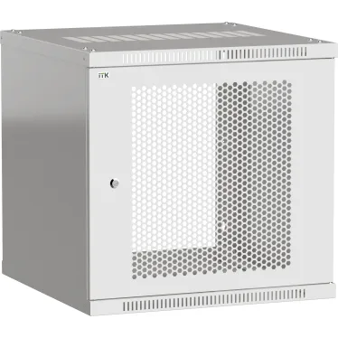 Шкаф LINEA WE 9U 600x600мм дверь перфор серый