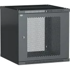                  Шкаф LINEA WE 9U 600x650мм дверь перфорированная черный
               