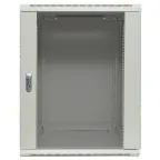 Шкаф настенный 19' TERACOM PRO 12U 600х450 мм дверь стеклянная с замком-ручкой серый